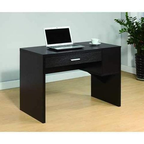Spacious Modern Desk With Storage, Brown