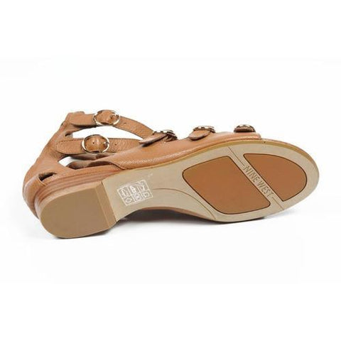 Camel 6 US - 36.5 EUR Nine West Womens Gladiator Sandal NWUSMAN DK NATURAL