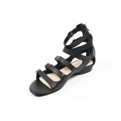 Black 6 US - 36.5 EUR Nine West Womens Gladiator Sandal NWUSMAN BLACK