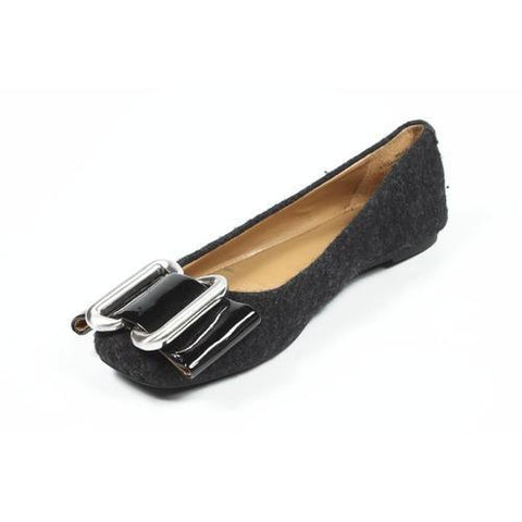 Dark Grey 5.5 US - 36 EUR Nine West Womens Ballerina NWLALIA DKGREY BLK
