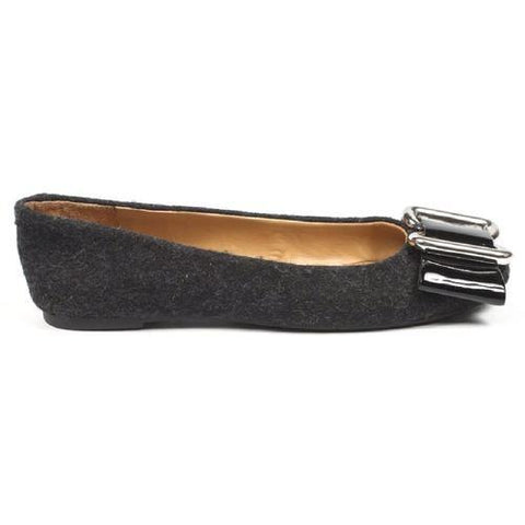 Dark Grey 5.5 US - 36 EUR Nine West Womens Ballerina NWLALIA DKGREY BLK