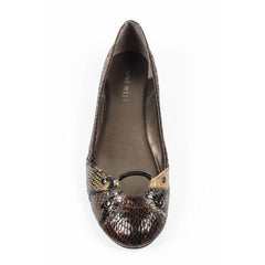 Multicolor 6 US - 36.5 EUR Nine West Womens Ballerina NWLIGHTNING BROWN MULTI