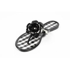 Black 5 US - 35.5 EUR Nine West Womens Thong NWFLIRT BLKWHT BLK