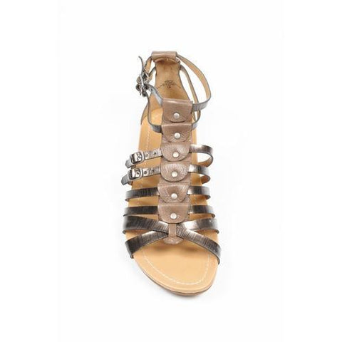 Multicolor 5.5 US - 36 EUR Nine West Womens Flat Sandal NWBUZZIE PEWTER TAUPE