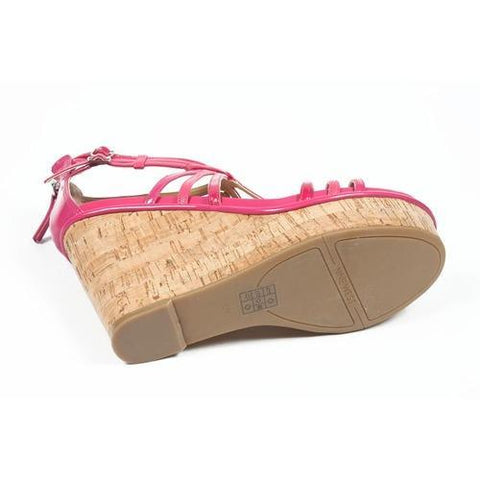 Fuxia 6 US - 36.5 EUR Nine West Womens Espadrille Wedge Sandal NWROMANCING PINK MUL Y