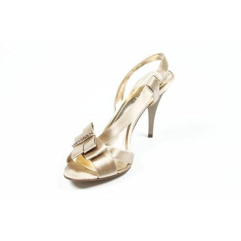 Gold 7.5 US - 38 EUR Nine West Womens Slingback Sandal NWELSIA LIGHT GOLD