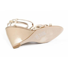 Light Grey 5.5 US - 36 EUR Nine West Womens Ankle Strap Wedge Sandal NWJUVELIE IVORY