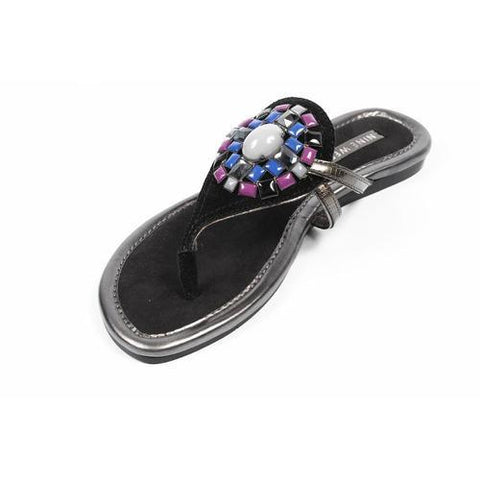 Black 6.5 US - 37 EUR Nine West Womens Flat Sandal NWWEYLIN BLACK BLK