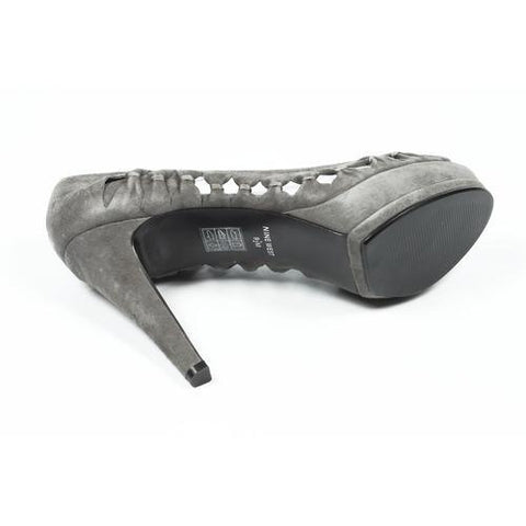 Grey 8.5 US - 39 EUR Nine West Womens Pump Open Toe NWLEEWAY GREY