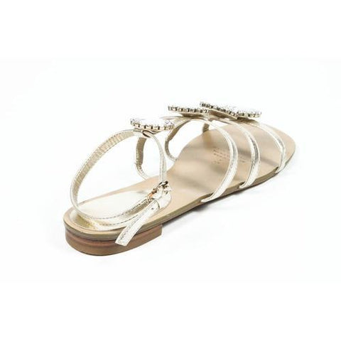 Gold 6 US - 36.5 EUR Nine West Womens Ankle Strap Sandal PTRADLEY LIGHT GOLD