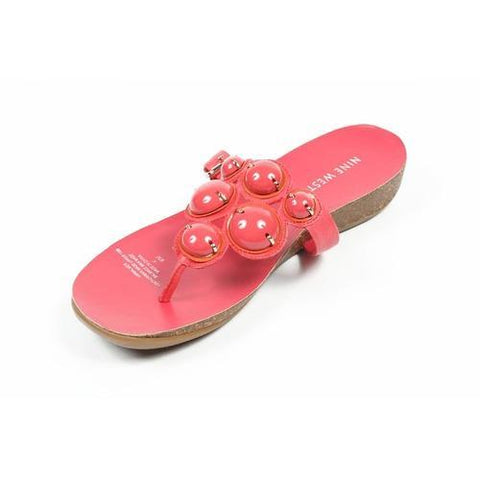 Coral 6 US - 36.5 EUR Nine West Womens Thong NWWALMER MEDPNK MEORA