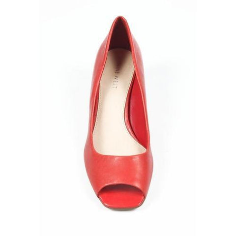 Red 6 US - 36.5 EUR Nine West Womens Pump Open Toe NWZEPHYR RED