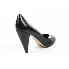 Black 5.5 US - 36 EUR Nine West Womens Pump Open Toe NWHEALTH BLACK CROCO