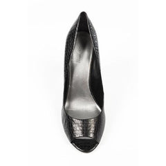 Black 5.5 US - 36 EUR Nine West Womens Pump Open Toe NWHEALTH BLACK CROCO