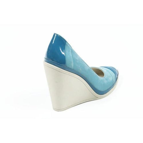 Light Blue 6.5 US - 37 EUR Nine West Womens Wedge Pump NWDIDI BLUE BLUE