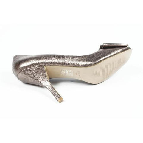 Silver 9.5 US - 41 EUR Nine West Womens Pump Open Toe NWSARNO DARK SILVR