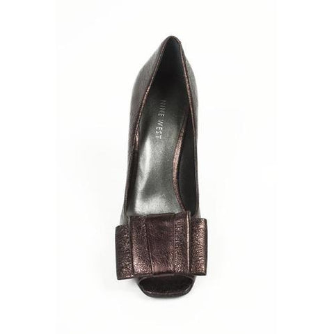 Bronze 10 US - 41.5 EUR Nine West Womens Pump Open Toe NWSARNO BRONZE