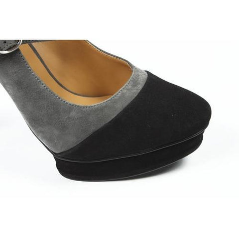 Grey 9 US - 40 EUR Nine West Womens Double Strap Pump NWARGILE DKGRY BK