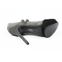 Grey 10 US - 41.5 EUR Nine West Womens Double Strap Pump NWARGILE DKGRY BK