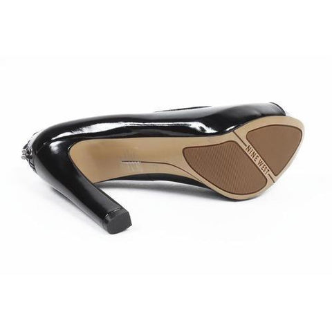 Black 10 US - 41.5 EUR Nine West Womens Pump Open Toe NWHEARTACHE BLACK