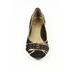 Black 5.5 US - 36 EUR Nine West Womens Heeled Ballerina NWALYN BLACK GOLD