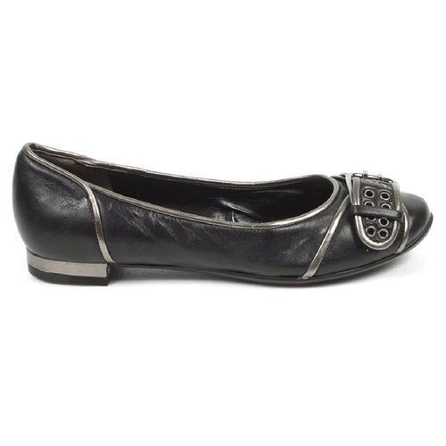 Black 6 US - 36.5 EUR Nine West Womens Heeled Ballerina NWALYN BLK PEWTER