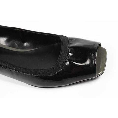 Black 5 US - 35.5 EUR Nine West Womens Heeled Ballerina Open Toe NWRANISE BLK MEGYMULT