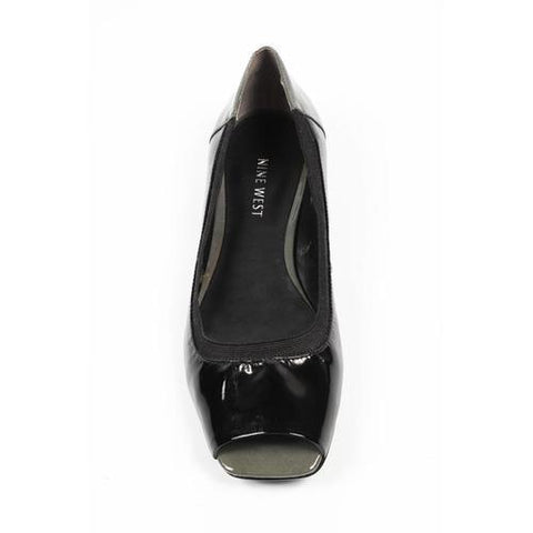 Black 6 US - 36.5 EUR Nine West Womens Heeled Ballerina Open Toe NWRANISE BLK MEGYMULT