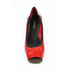 Red 5.5 US - 36 EUR Nine West Womens Heeled Ballerina Open Toe NWRANISE RED DGRYM