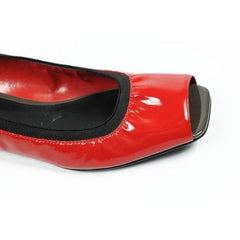 Red 5.5 US - 36 EUR Nine West Womens Heeled Ballerina Open Toe NWRANISE RED DGRYM