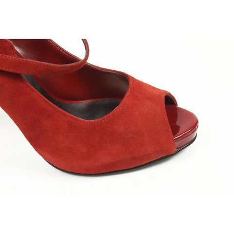 Red 10 US - 41.5 EUR Nine West Womens Pump Open Toe NWLUMINOUS RED RED