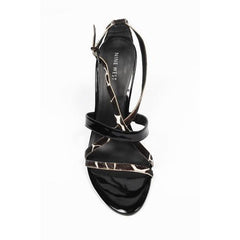 Multicolor 6.5 US - 37 EUR Nine West Womens Ankle Strap Sandal NWDOUBTS BLKIVORY BLK
