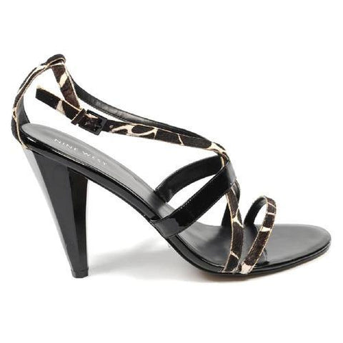 Multicolor 10 US - 41.5 EUR Nine West Womens Ankle Strap Sandal NWDOUBTS BLKIVORY BLK