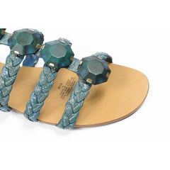 Blue 6.5 US - 37 EUR Nine West Womens Ankle Strap Flat Sandal NWRADIOWAVE MEDIUM BLU