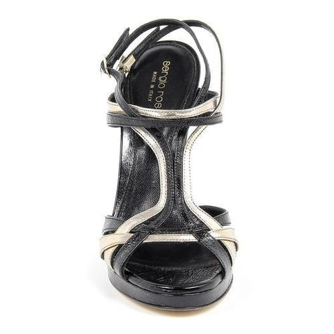 Black 37.5 EUR - 7.5 US Sergio Rossi Womens Sandal