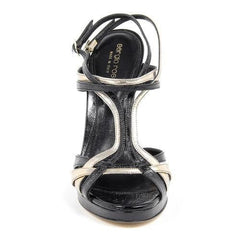 Black 37.5 EUR - 7.5 US Sergio Rossi Womens Sandal