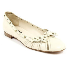 White 38.5 EUR - 8.5 US Sergio Rossi Womens Ballerina