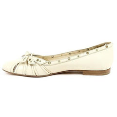 White 38.5 EUR - 8.5 US Sergio Rossi Womens Ballerina