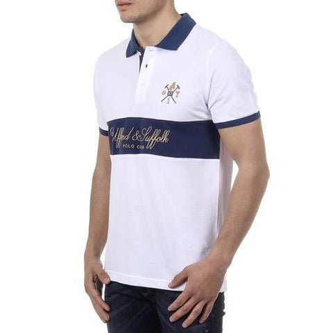 White S Ufford & Suffolk Polo Club Mens Polo Short Sleeves US002 WHITE