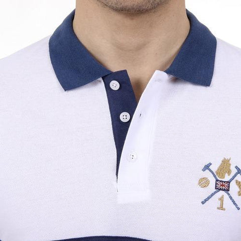 White L Ufford & Suffolk Polo Club Mens Polo Short Sleeves US002 WHITE