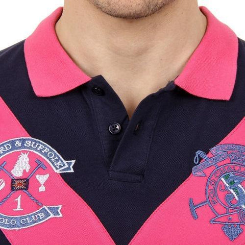 Blue M Ufford & Suffolk Polo Club Mens Polo Short Sleeves US003 INDIGO