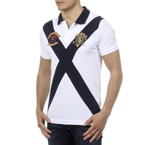 White M Ufford & Suffolk Polo Club Mens Polo Short Sleeves US003 WHITE