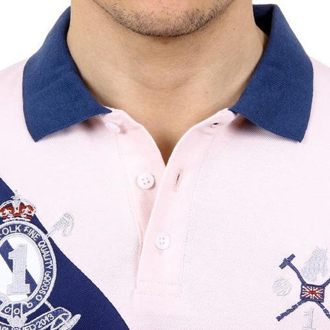 Pink L Ufford & Suffolk Polo Club Mens Polo Short Sleeves US004 PINK