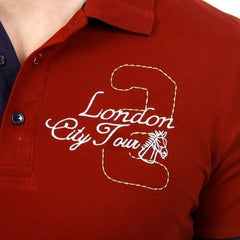 Bordeaux L Ufford & Suffolk Polo Club Mens Polo Short Sleeves US005 BORDEAUX