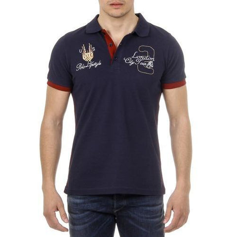 Blue L Ufford & Suffolk Polo Club Mens Polo Short Sleeves US005 NAVY BLUE