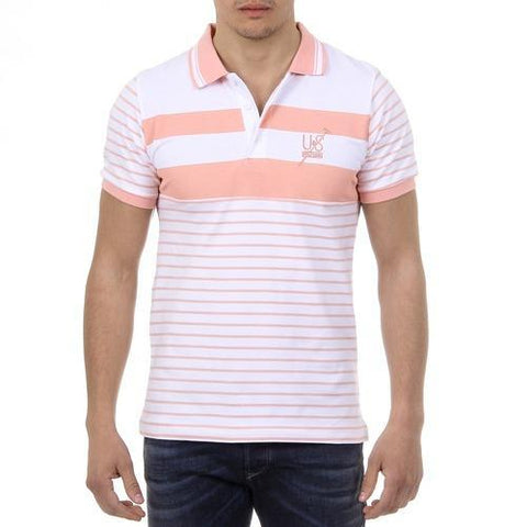Pink L Ufford & Suffolk Polo Club Mens Polo Short Sleeves US006 PINK