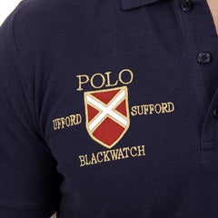 Blue M Ufford & Suffolk Polo Club Mens Polo Short Sleeves US007 NAVY BLUE