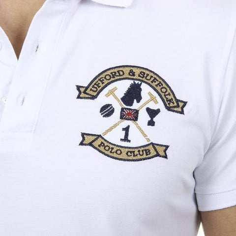 White S Ufford & Suffolk Polo Club Mens Polo Short Sleeves US007 WHITE