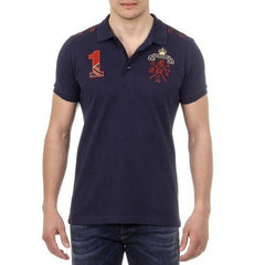 Blue M Ufford & Suffolk Polo Club Mens Polo Short Sleeves US008 NAVY BLUE