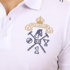 White L Ufford & Suffolk Polo Club Mens Polo Short Sleeves US008 WHITE